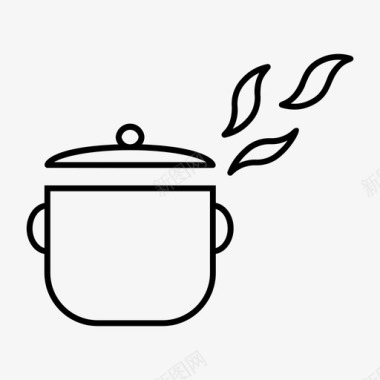 平底锅烹饪炊具锅图标图标
