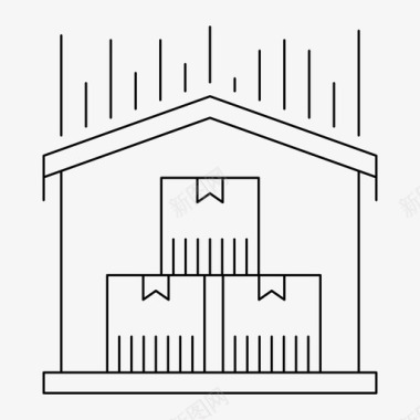 仓储整理配送物流仓储图标图标
