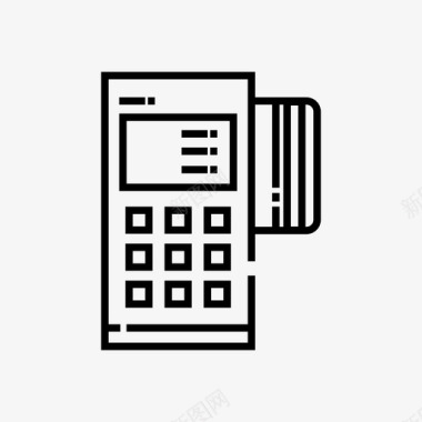 信用卡机刷卡机出纳图标图标