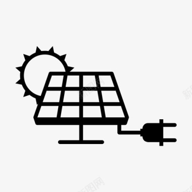 太阳能板矢量太阳能绿色能源自然能源图标图标