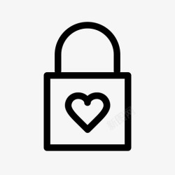 爱情信物爱情锁挂锁爱情信物图标高清图片
