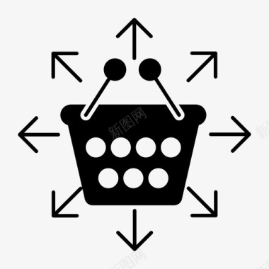 食品篮子购物图标图标
