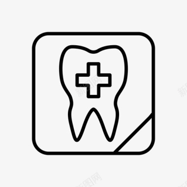 小牙齿牙科应用牙医牙齿图标图标