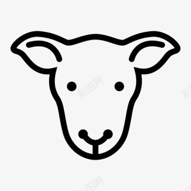 羊羊动物牛图标图标