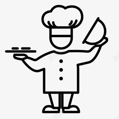 厨师菜肴菜单图标图标