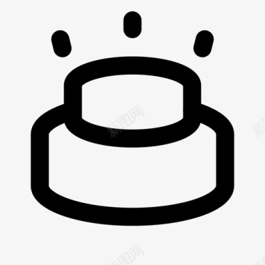 蛋糕皇冠舞台图标图标