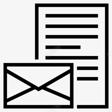 信件商业合同商业信函图标图标