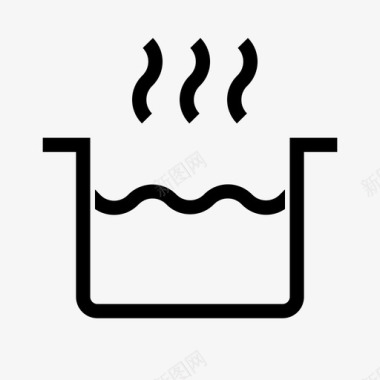 烹饪锅热水煮沸烹饪图标图标