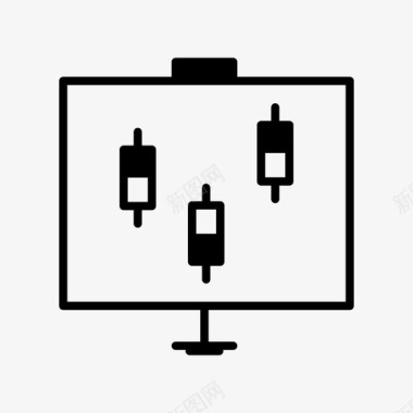 矢量阶梯式统计条形图分析图表图标图标