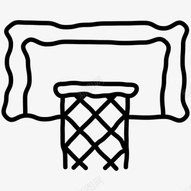 篮球手绘体育涂鸦图标图标