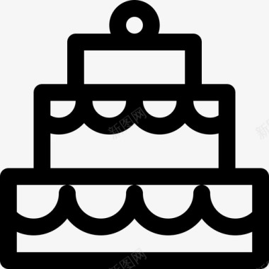 生日蛋糕庆祝樱桃图标图标