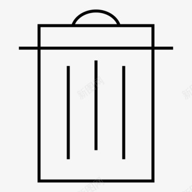 垃圾垃圾桶生态图标图标