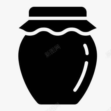 罐子蜂蜜果酱罐子图标图标