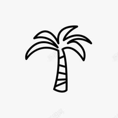 椰子树椰子树棕榈树海景图标图标