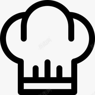 帽子厨师帽服装图标图标