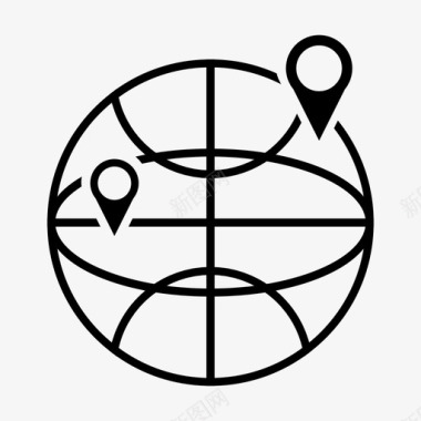 全球位置全球定位系统gps图标图标