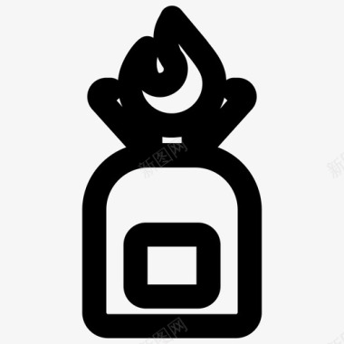 煤气煤气烹饪火灾图标图标
