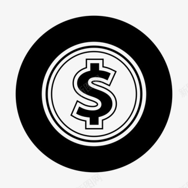 硬币钱黄金硬币收入钱图标图标