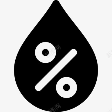 水蒸气湿度水滴百分比图标图标