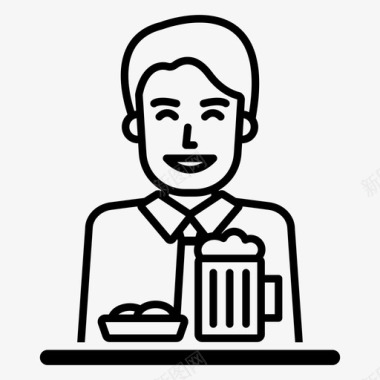 喝啤酒酒吧欢乐图标图标