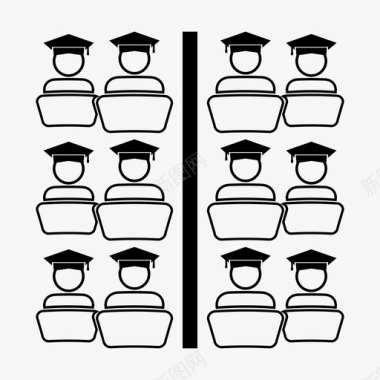 团队合作模板学生考试小组学习图标图标