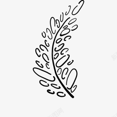 植物树枝装饰品图标图标
