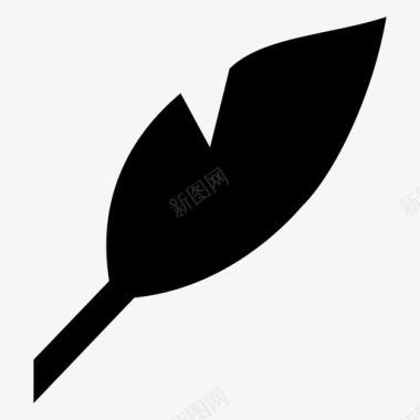 毛主义书法羽毛笔鸟羽毛书法图标图标