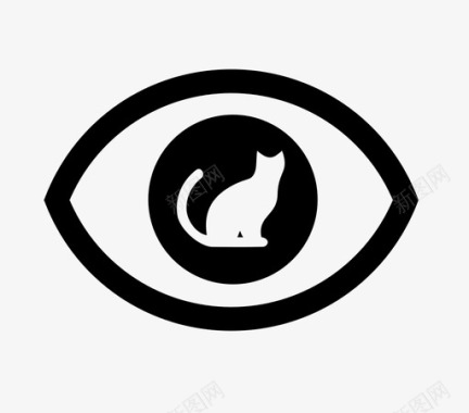 猫看猫眼睛痴迷图标图标