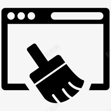 互联网浏览器清理器清理互联网安全图标图标