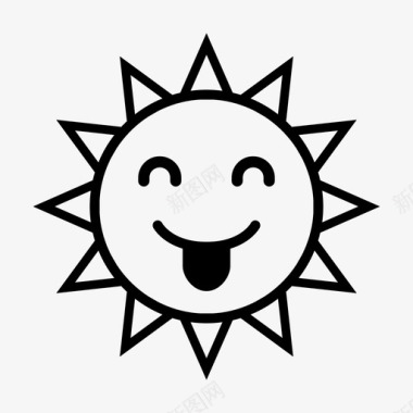 太阳表情模仿图标图标