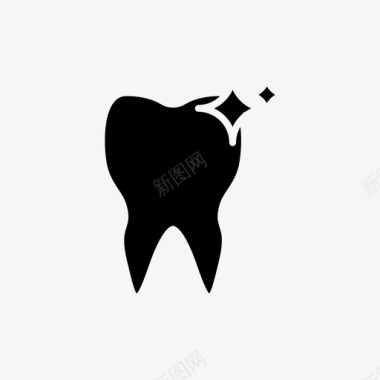闪亮牙齿牙齿牙医图标图标