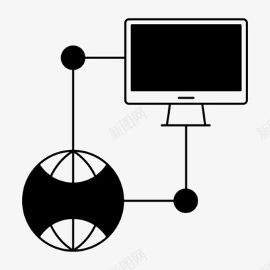 计算机连接连接性计算机数据库图标图标