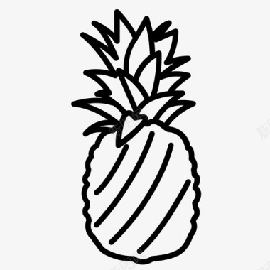菠萝水果菠萝汁图标图标