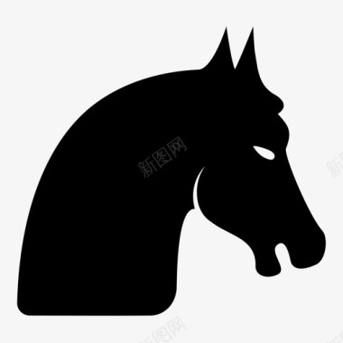 马头动物象棋图标图标