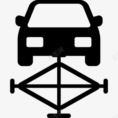 车架上的汽车运输工具汽车图标图标