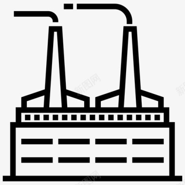生产工厂工业厂房工业图标图标
