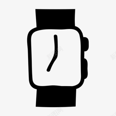 创意手绘时钟手表时钟小时图标图标
