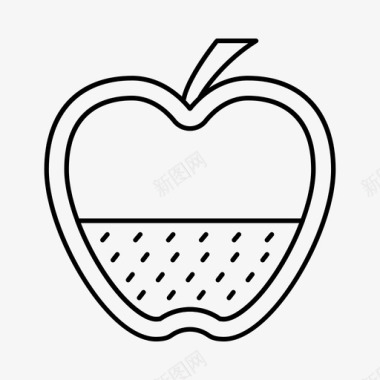 绘画苹果形状图标图标