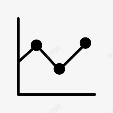 矢量阶梯式统计折线图分析图表图标图标