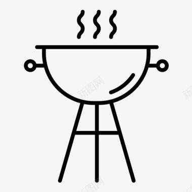 烧烤烹饪扒手图标图标