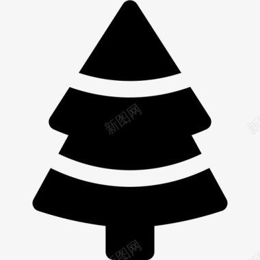 圣诞树常青树松树图标图标