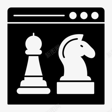 国际象棋标志网页商业国际象棋图标图标