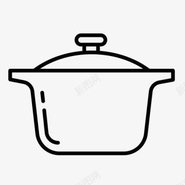 平底锅平底锅烹饪厨房图标图标