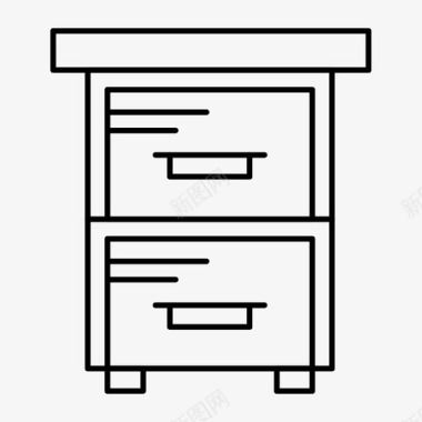 小抽屉抽屉商务橱柜图标图标