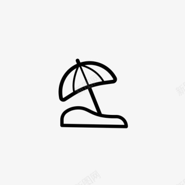 海滩雨伞海景11图标图标