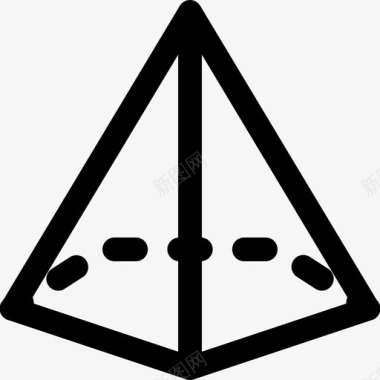 五边形金字塔形状五边形底部三角形图标图标