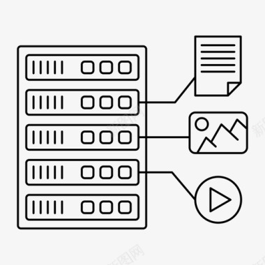 网络主机数据库文件管理器格式图标图标
