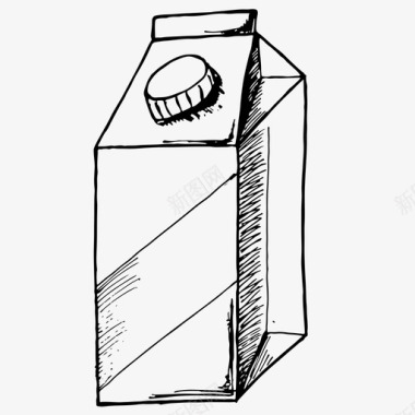 牛奶盒咖啡饮料图标图标