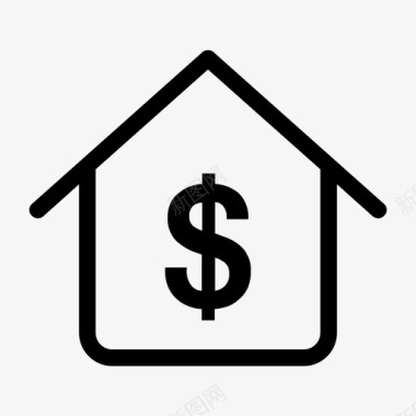 钱房子钱价格图标图标