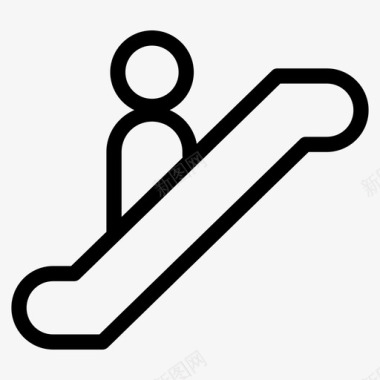 自动自动扶梯下降梯楼梯图标图标